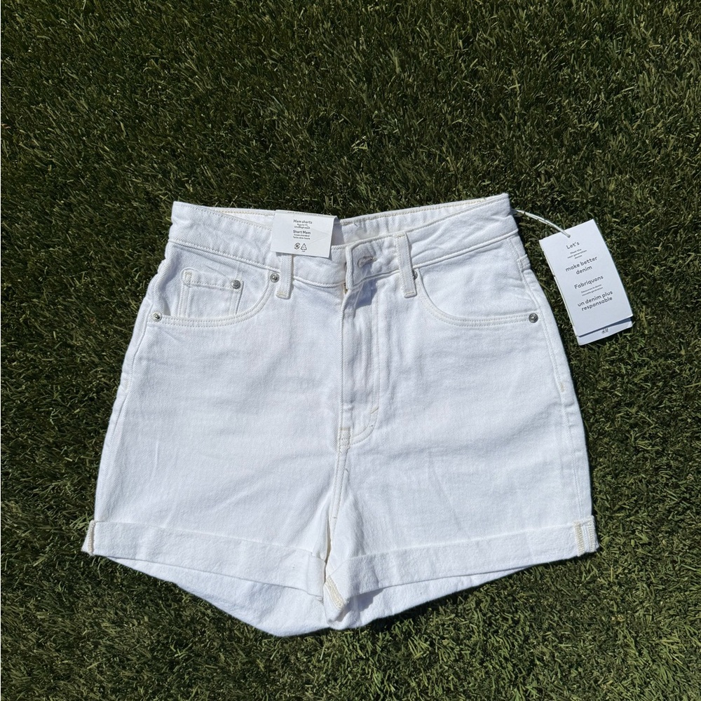 White Denim Women's Mom Shorts